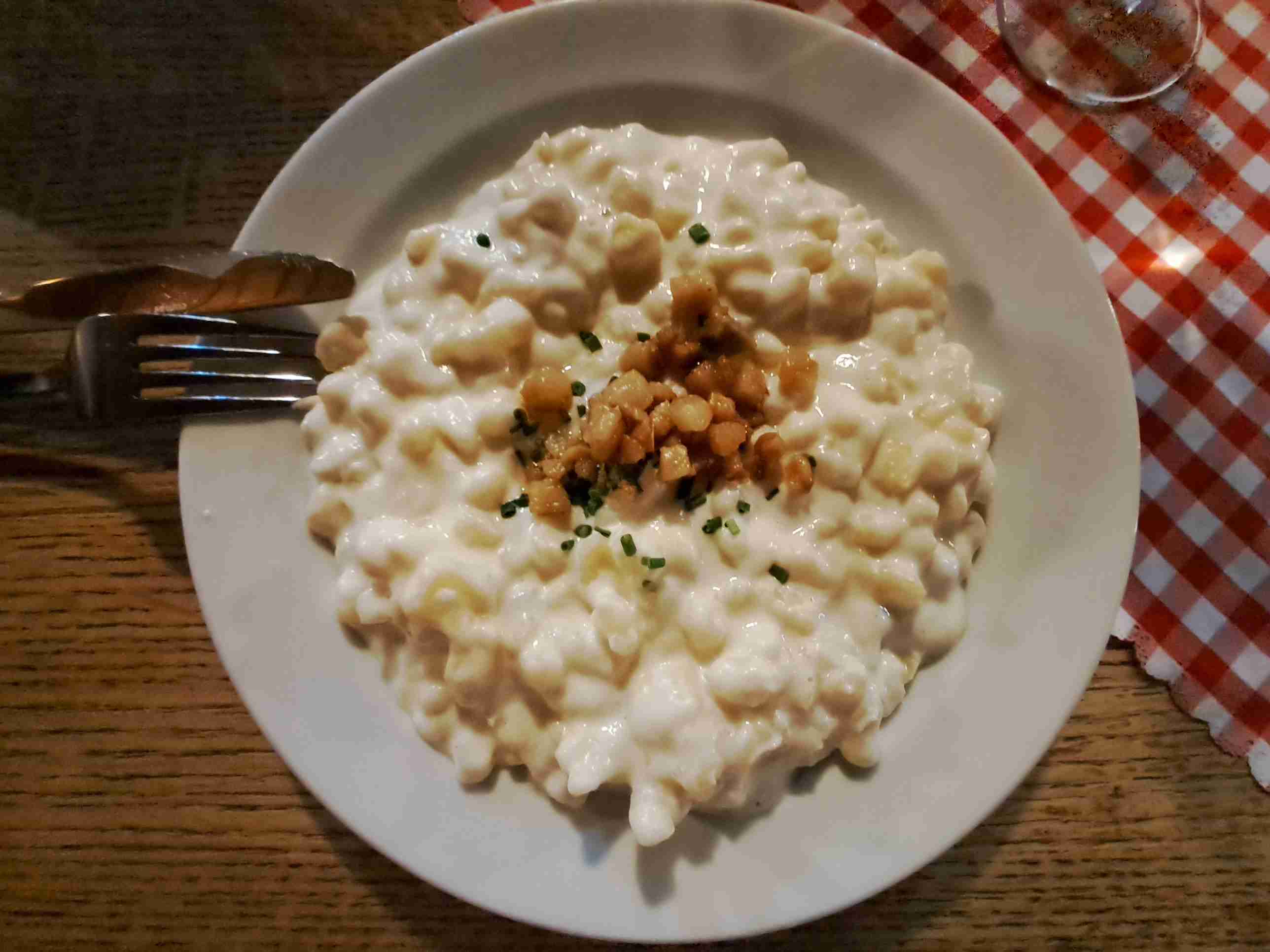 Brynzove halusky so slanikou - Cheese dish