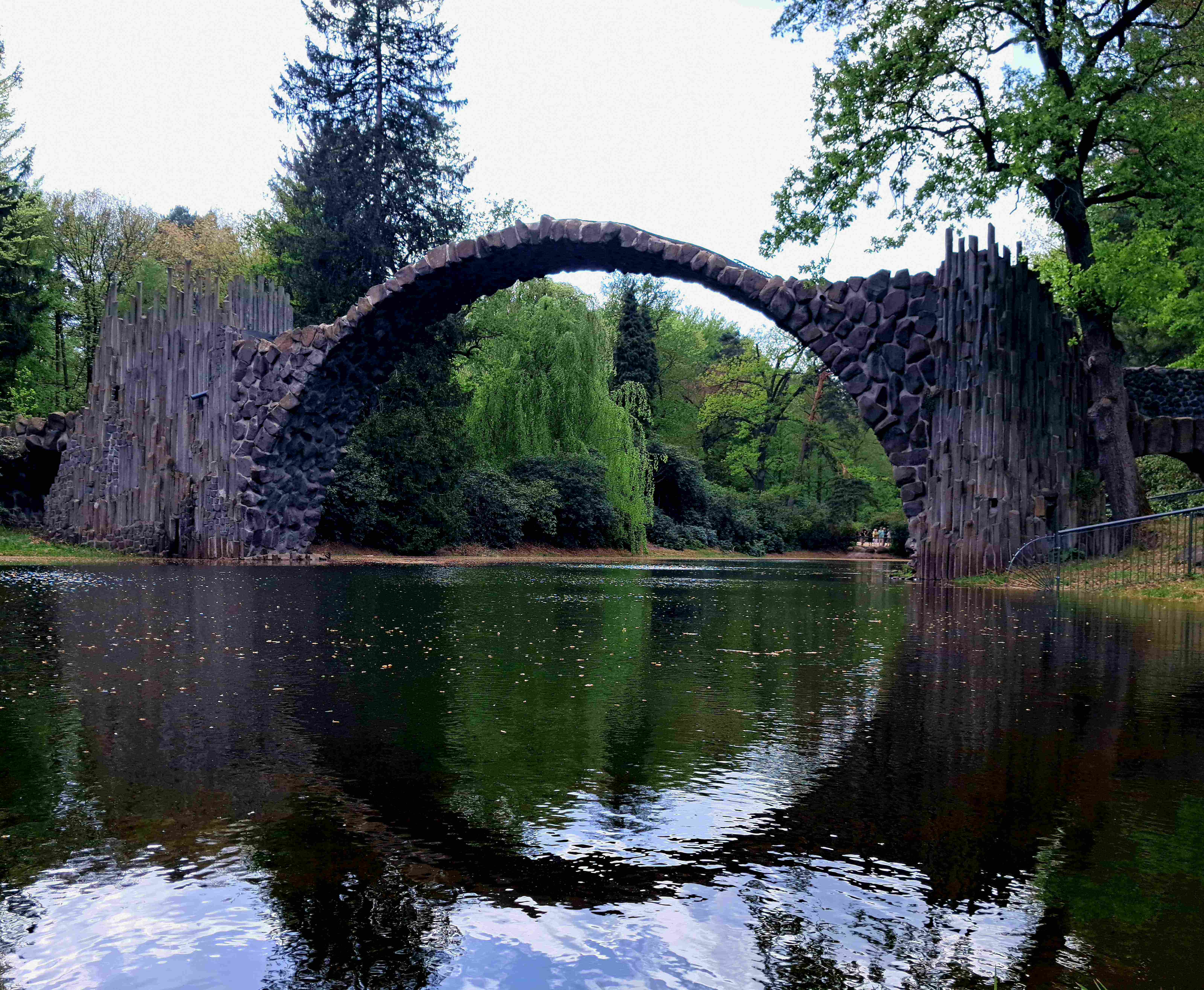 Rackotzbrucke - semicircular bridge fully reflected in the water